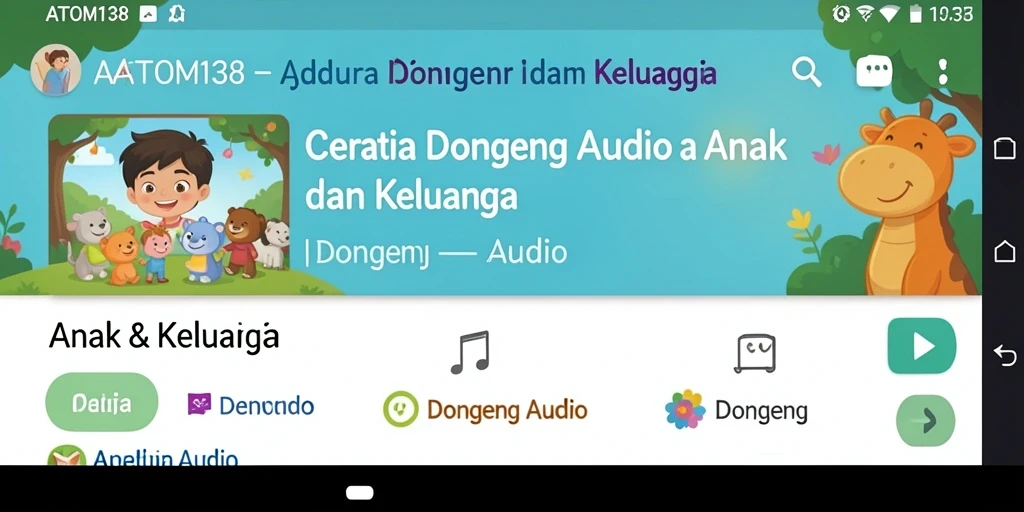 Tampilan antarmuka ATOM138 yang ramah anak dan penuh warna.