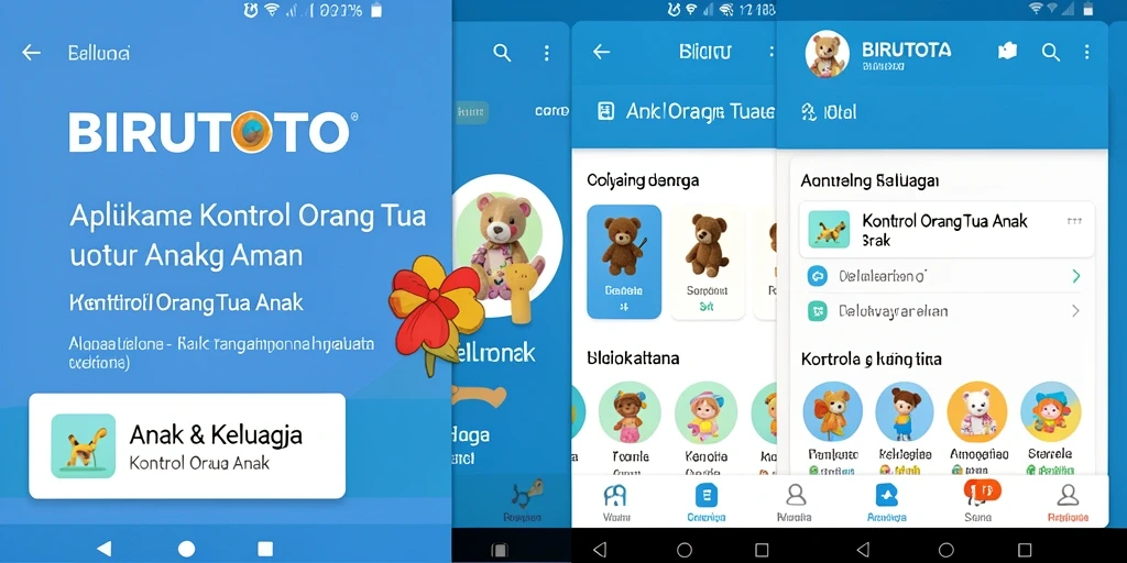 Antarmuka BIRUTOTO yang user-friendly untuk kontrol orang tua dan perlindungan anak.