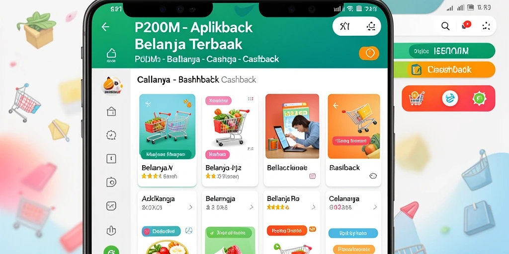 Tampilan antarmuka P200M yang memudahkan pengguna dalam mendapatkan cashback.