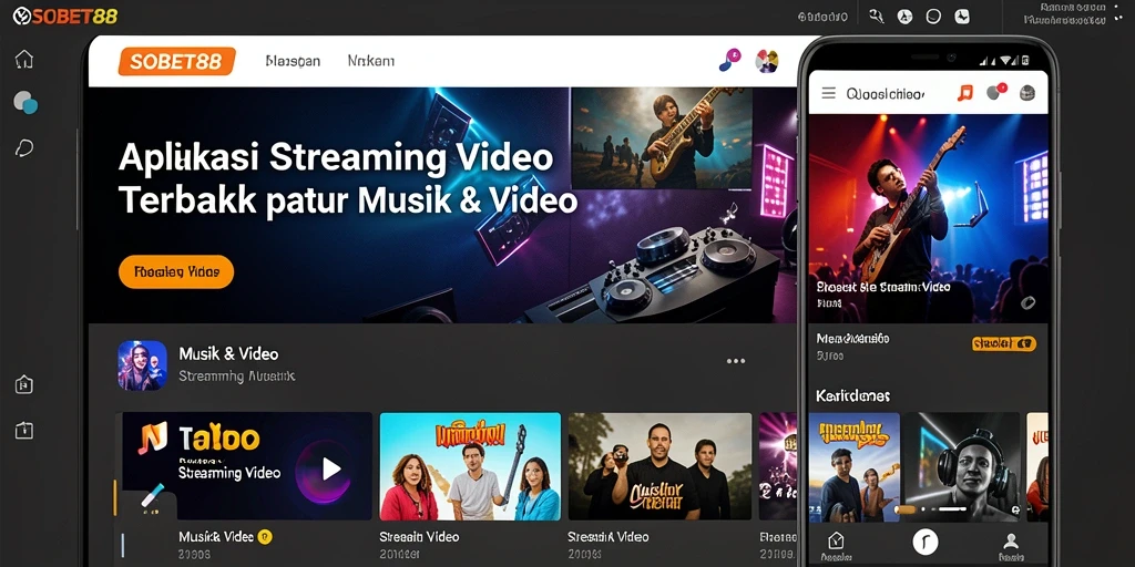 Tampilan antarmuka SOBET88 yang menarik untuk Streaming Video.