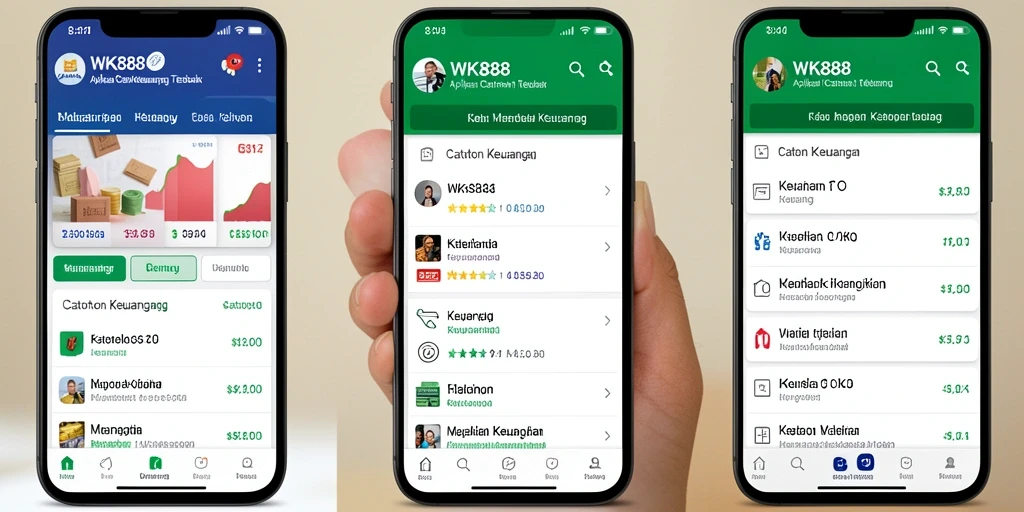 Antarmuka WK888 yang sederhana dan fungsional untuk Catatan Keuangan.