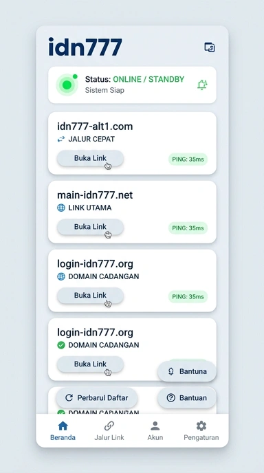 Tampilan link alternatif idn777